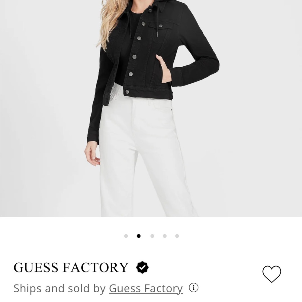 Guess Stella black hooded denim jacket - Picture 4 of 12